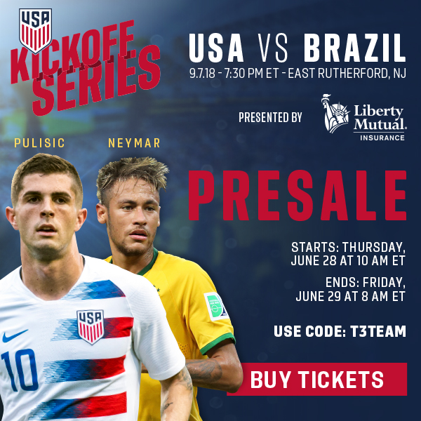 PRESALE! USA vs. BRAZIL