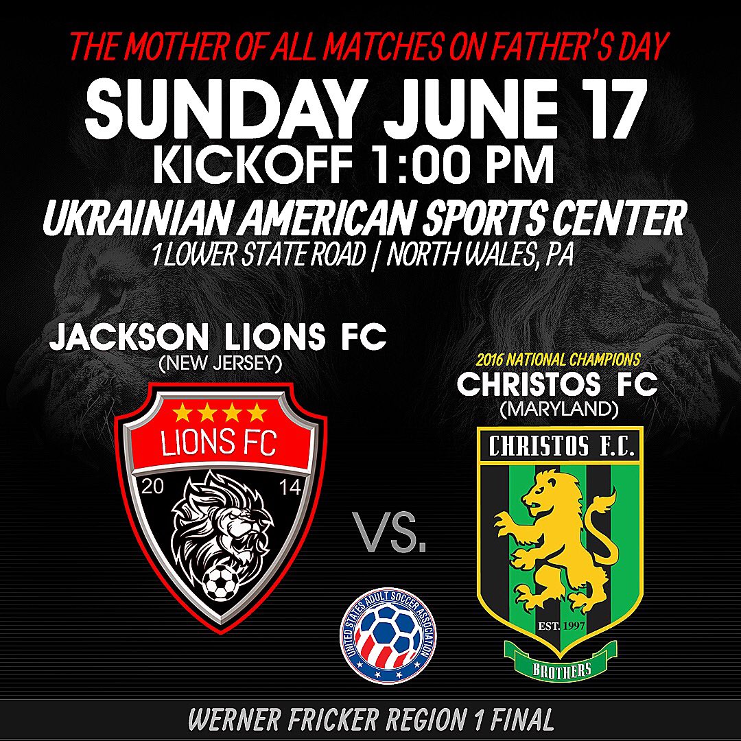 Jackson Lions FC (Garden State Soccer League) at the USASA Region 1 finals
